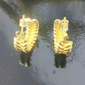 Braided Gold Bold Hoops